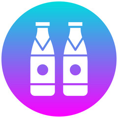Beer Bottles vector icon. Can be used for Oktoberfest iconset.