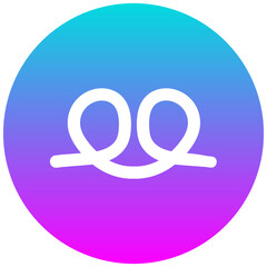 Pretzel vector icon. Can be used for Oktoberfest iconset.