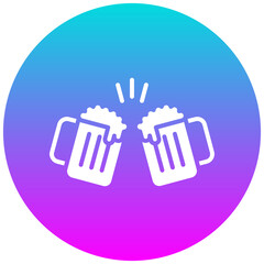 Beers Toasting vector icon. Can be used for Oktoberfest iconset.