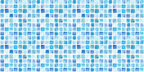 Blue tiles pattern background, clean surface texture, white background
