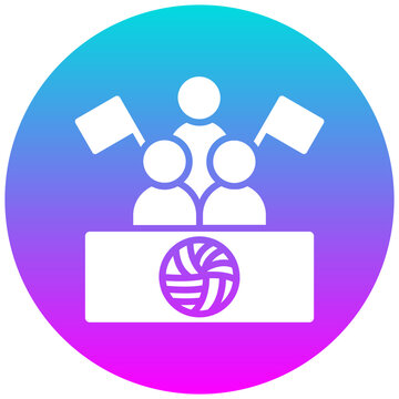 recommend clip art: Supporter vector icon. Can be used for Volleyball iconset.