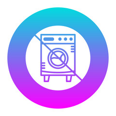 No Wash vector icon. Can be used for Laundry iconset.