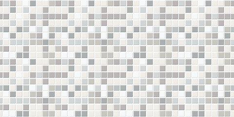 Fototapeta premium Light gray and white tiles background, clean and flat surface texture, white background