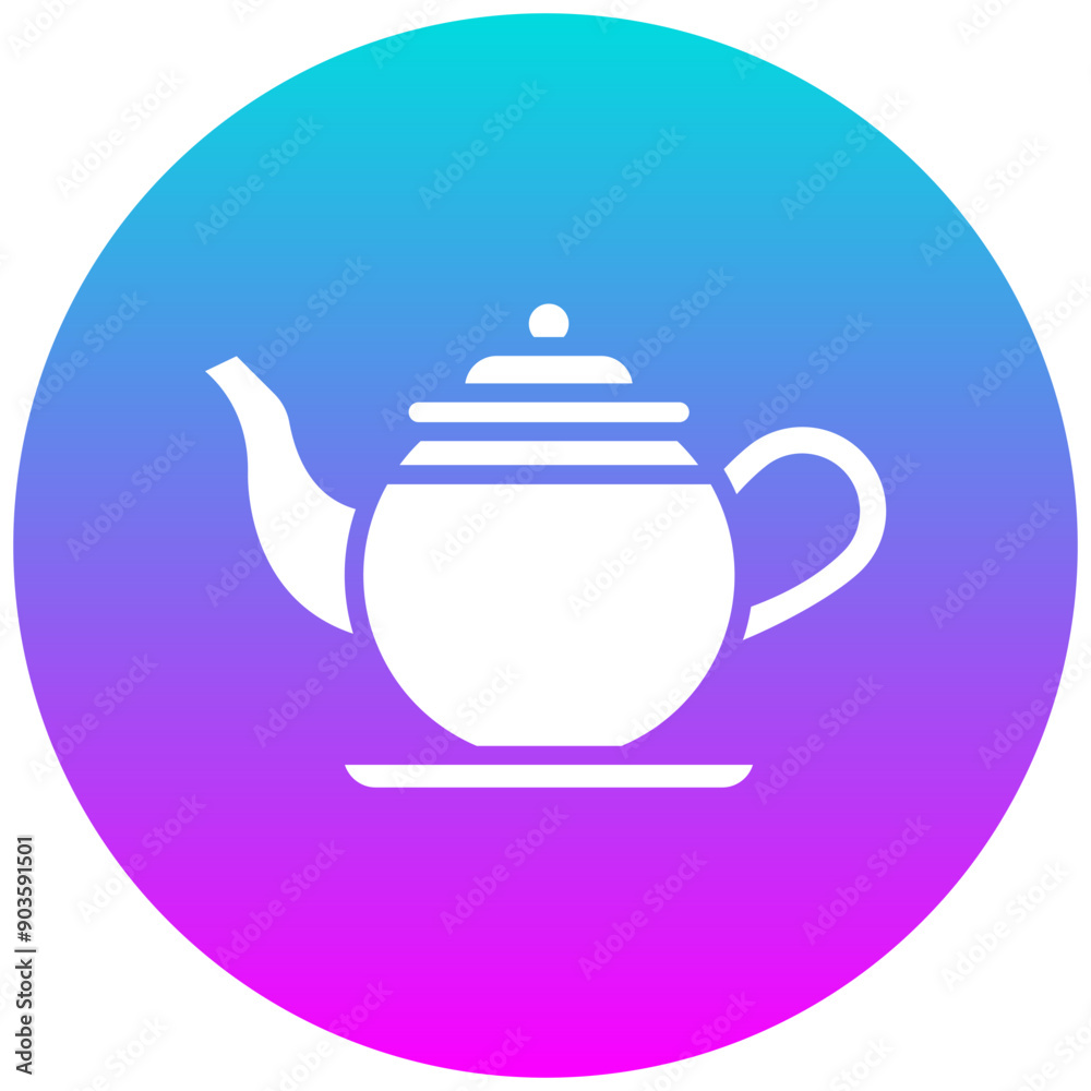 Canvas Prints Tea Pot vector icon. Can be used for Beverages iconset.