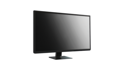 Monitor computer on transparent background