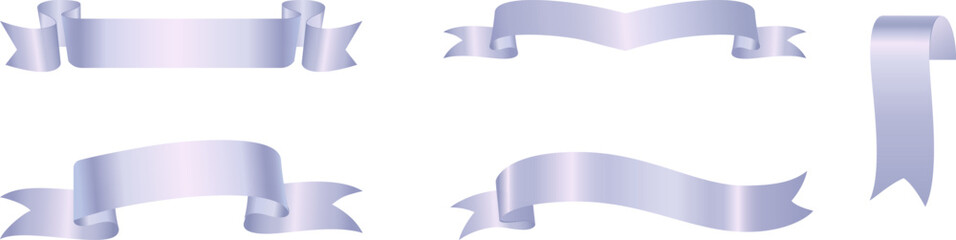 Lavender award ribbon banners for text. Blank Lavender award Ribbon Collection Pack Template. Collection of Different Empty Lavender Ribbon and Label Design. Vector of various shapes © z_olga_art