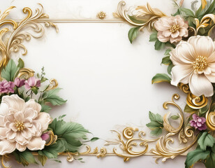 Blooming Spring Flowers with White Copyspace Perfect Background for Inspirational Quotes and Messages