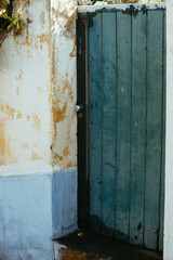 Colorful garden door in Funchal in Madeira, Portugal 