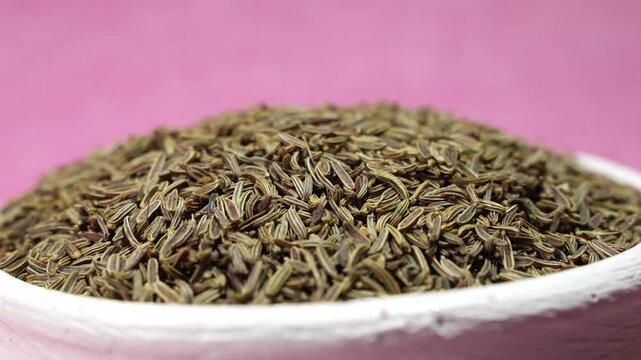 Black Cumin seeds are kept on a tray.