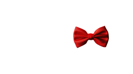 Red bowtie on transparent background