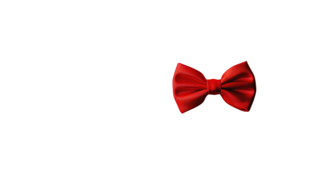 Red bowtie on transparent background