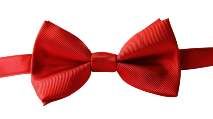 Red bowtie on transparent background