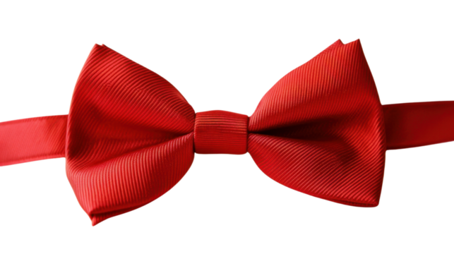 Red bowtie on transparent background