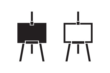 easel icon on white background	