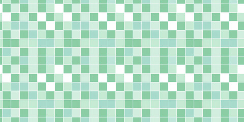 Fototapeta premium Teal and mint green tiles pattern background