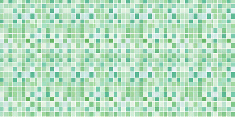 Fototapeta premium Teal and mint green tiles pattern background