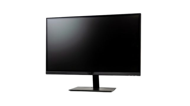 Monitor computer on transparent background
