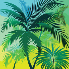 beautiful-palm-tree-leaves-silhouette  Adobe Illustrator Artwork