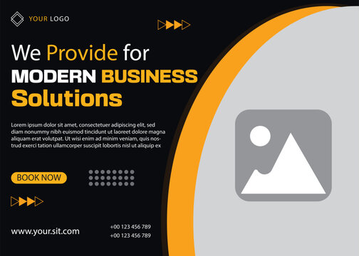 dark blue and yellow color full banner design 