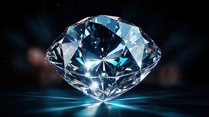 A Sparkling Diamond on a Dark Background