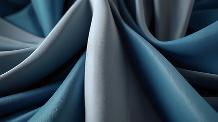Obraz premium A vibrant tapestry of texture and color, this abstract close-up of blue fabric evokes the excitement and endless possibilities of fashion, Background Texture, Reflective cloth texture with a silky, s 