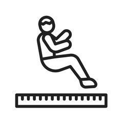 Long Jump icon vector image. Suitable for mobile application web application and print media.