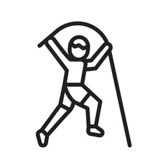 Pole Vault icon vector image. Suitable for mobile application web application and print media.