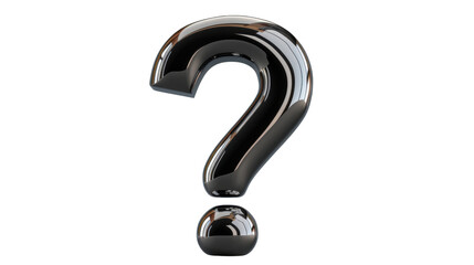 Naklejka premium Question mark on transparent background 