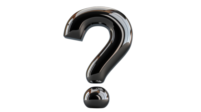 Question mark on transparent background  - Powered by Adobe