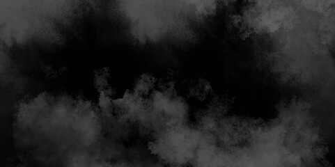 Abstract black and gray isolated cloud cumulus clouds. Gray aquarelle painted realistic fog or mist smoky textured canvas design. White and ash messy wall stucco texture background.
