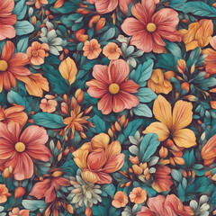 seamless floral pattern background, fabric texture, 