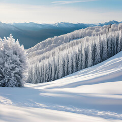 winter landscape in the mountains