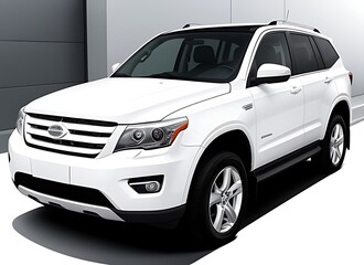 white truck isolated on white