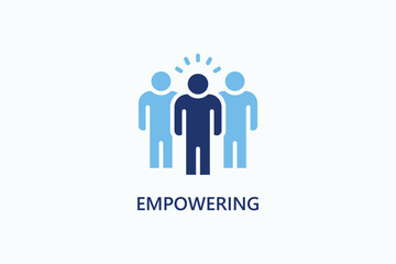 Empowering Vector Icon Or Logo Illustration.