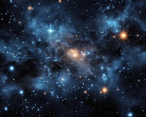 Fototapeta premium Vastness of Space A Stunning Aerial Illustration Capturing the Beauty of the Starry Night Sky