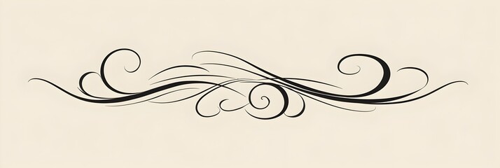 Minimalist Cursive Letter Line Art with Subtle Swirls