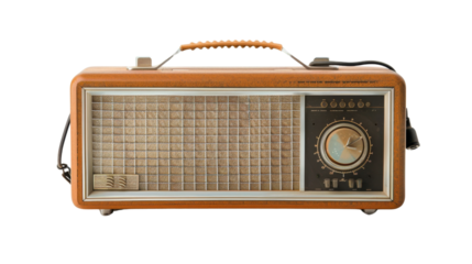 Portable stereo on transparent background