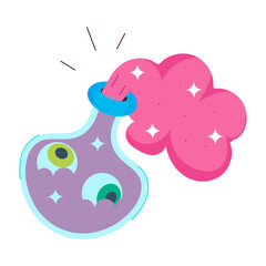 A magic elixir sticker designed in flat style 

