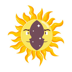 A double mood sticker designed in flat style 

