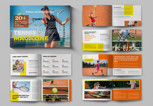 Tennis Magazine Template