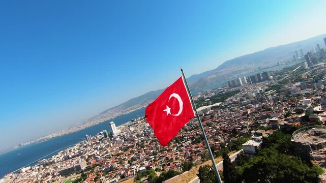 Shooting the waving Turkish flag with FPV drone
