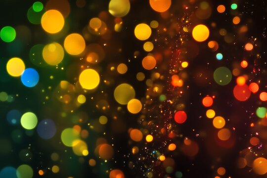 Macro view of quantum dots in a colloidal solution, showing the light-emitting particles and their interactions under a microscope. High-resolution, detailed textures, crisp focus