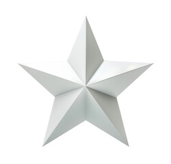 Floating 3D star on white background, minimalist style