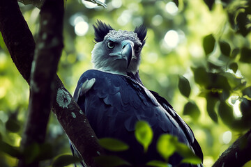 harpy eagle in a jungle tree nº 1