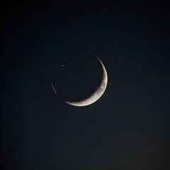 Fototapeta premium moon and stars on the dark sky