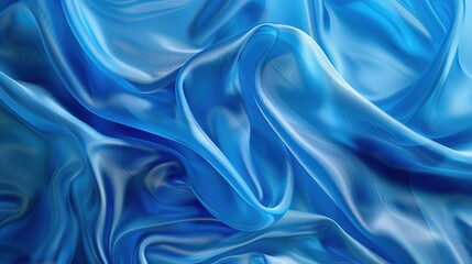 Fototapeta premium Abstract Transparent Silk with Blue Background and HDR Effect