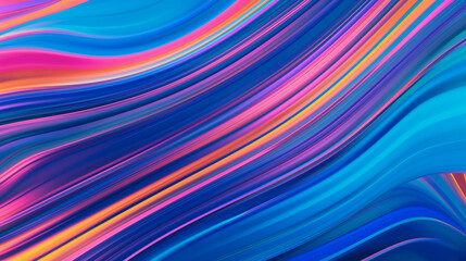 A vibrant and dynamic abstract design. It features flowing lines and streaks of colors, predominantly in shades of blue, purple, pink, and orange