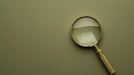Curiosity and Discovery Concept with Antique Magnifying Glass Generative AI