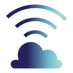 Technology Information icon on flat gradient style. Internet acces. Internet Connection. Internet setting icon