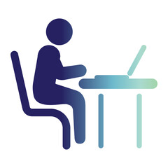 Technology Information icon on flat gradient style. Internet acces. Internet Connection. Internet setting icon